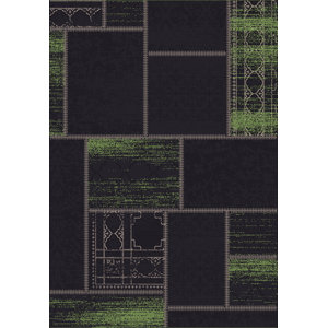 Vintage Black/Green Rug