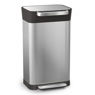 Trash Cans You Ll Love Wayfair Intelligent Waste An Stainless Steel 8 Gallon Step On Trash Can