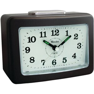 Quartz No-Tick Loud-Bell Analog Alarm Tabletop Clock