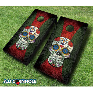 10 Piece Sugar Skull Cornhole Set