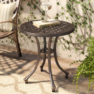 Outdoor Side Tables You Ll Love Wayfair Kastner Metal Side Table