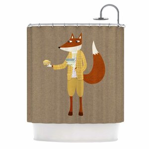 'Mr Fox Takes Tea' Shower Curtain