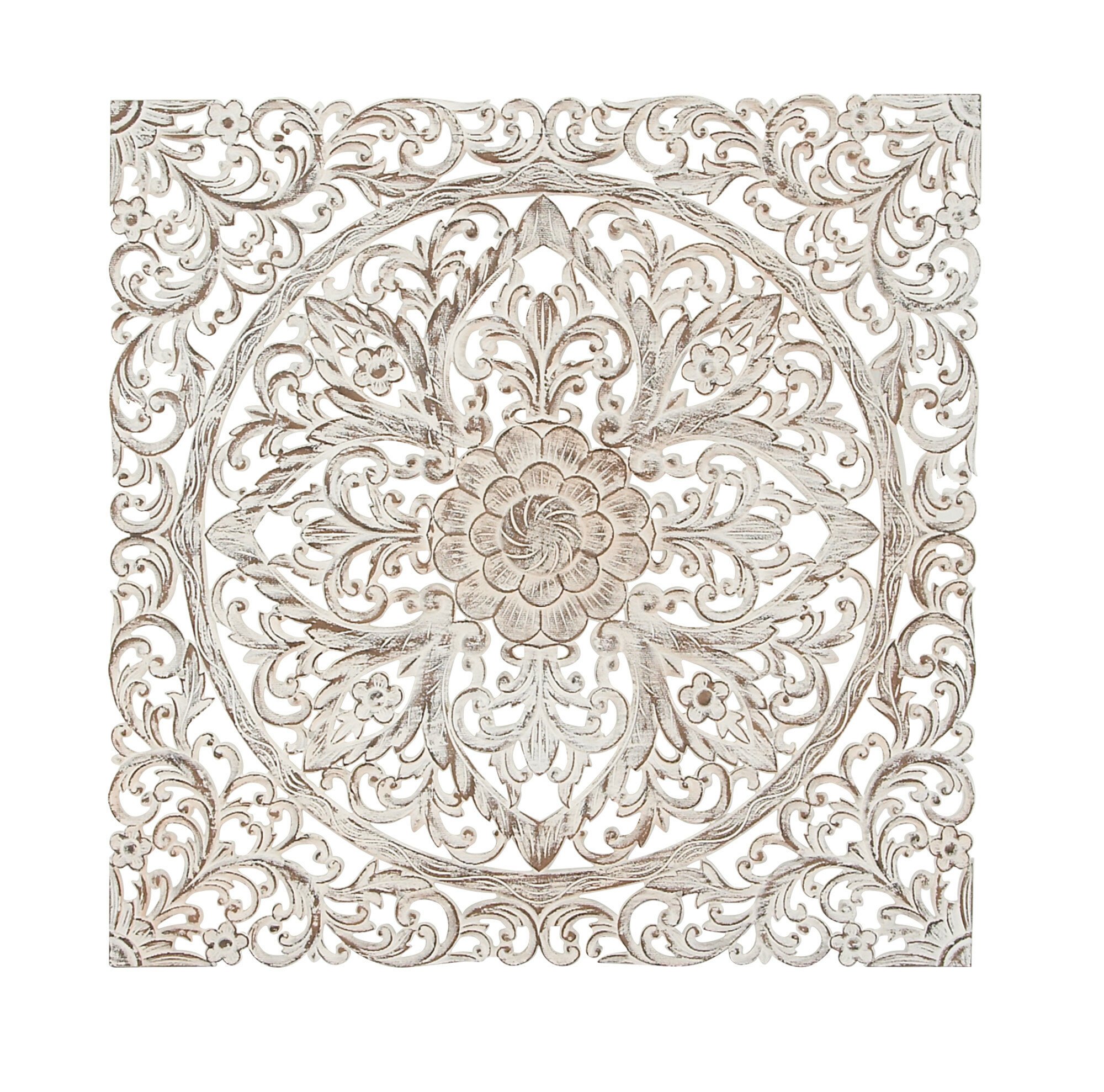 Bungalow Rose Traditional Carved Floral Medallion Wall Decor Reviews Wayfair