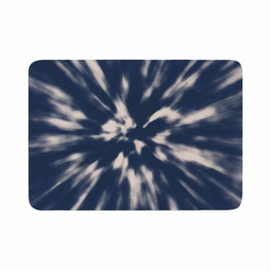 Nika Martinez Indigo Tie Dye Urban Memory Foam Bath Rug