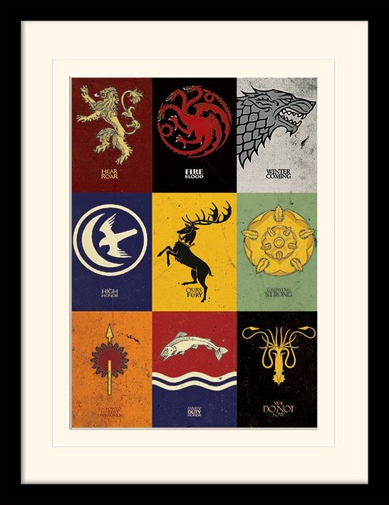 Art Group Game Of Thrones Sigils Graphic Art Print 