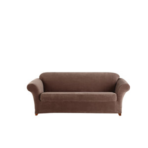 Stretch Corduroy Box Cushion Sofa Slipcover