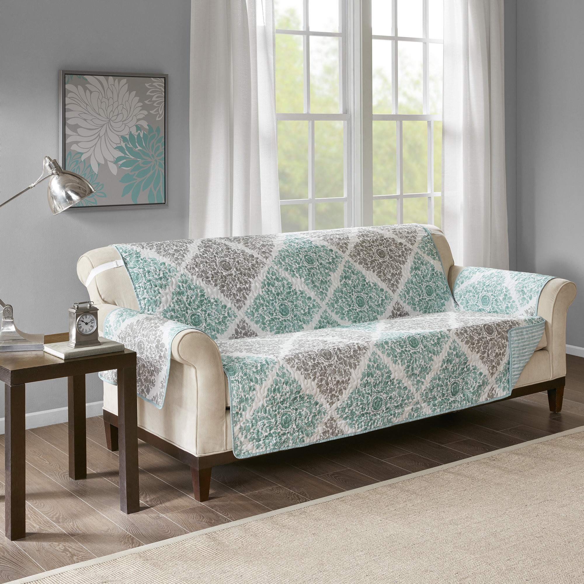 August Grove Fl Cotton Printed Reversible Box Cushion Sofa August Grove Fl Cotton Printed Reversible Box Cushion Sofa Slipcover Reviews Wayfair