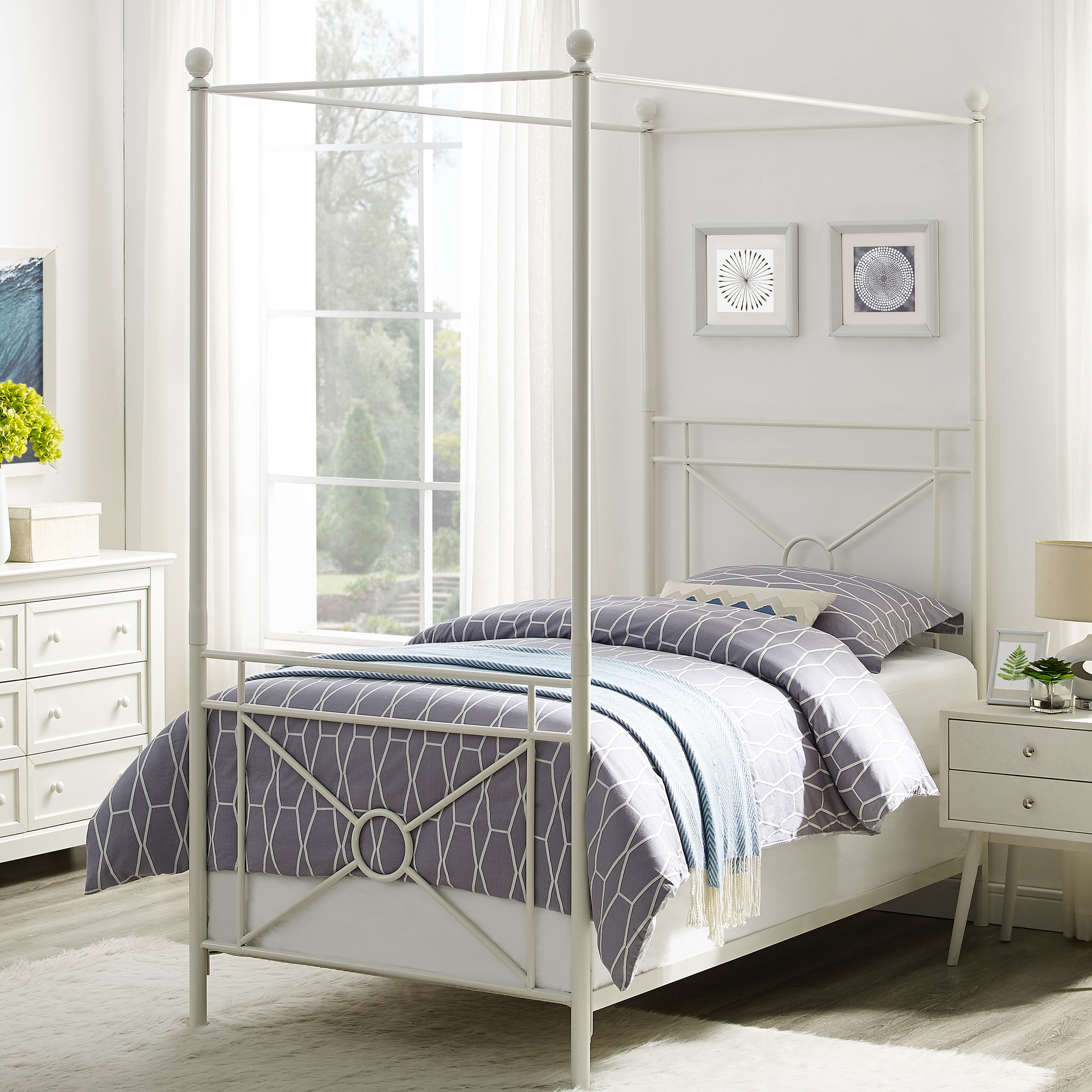 Winston Porter Berkey Twin Canopy Bed Wayfair