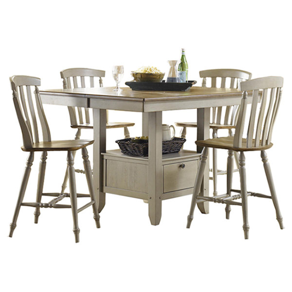 5 Piece Savannah Dining Set In Taupe Driftwood Joss Main 5 Piece Savannah Dining Set In Taupe Driftwood