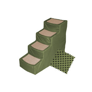 Designer 4 Step Pet Stair with Removable Cover