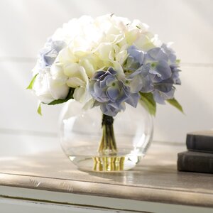 Millau Hydrangea and Rose Bouquet in Water