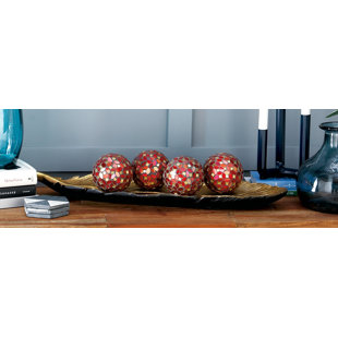 Orb Bowl Wayfair Mccary Pvc Gl Mosaic Orb Decorative Ball Set Of 4