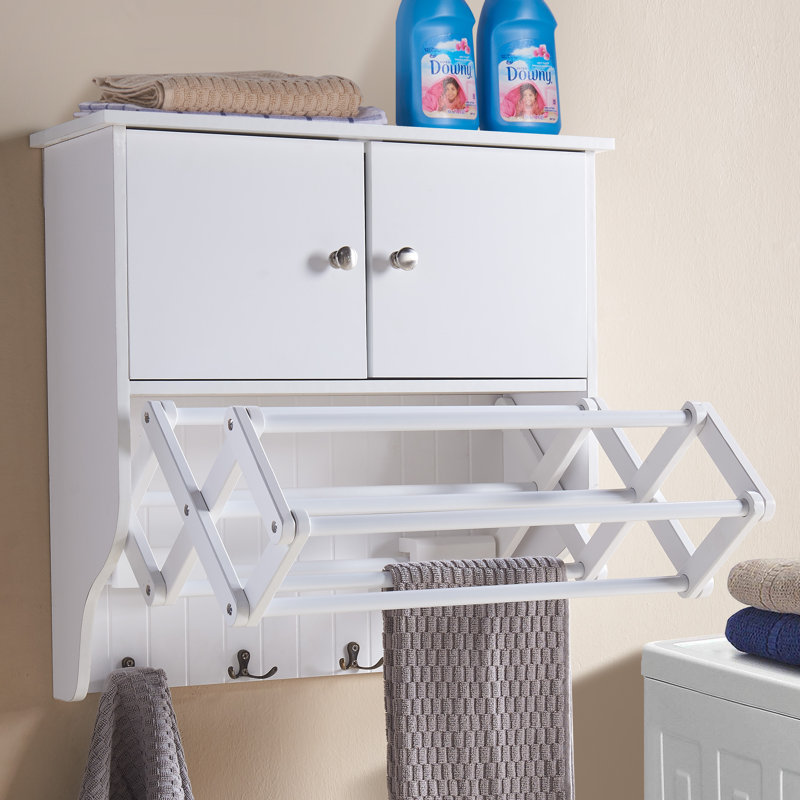 Rebrilliant Accordion Wall Mounted Drying Rack Reviews Wayfair Accordion Wall Mounted Drying Rack