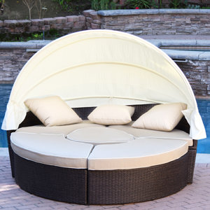 All-Weather 4 Piece Daybed Seating Group Set with Cushions