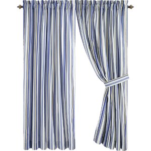 Jaden Tailored Striped Semi-Sheer Rod Pocket Curtain Panels (Set of 2)