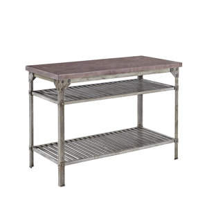Urban Style Prep Table with Concrete T..