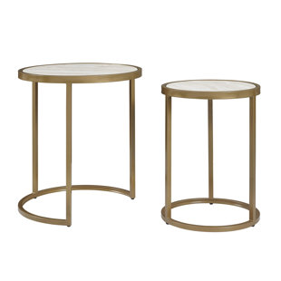 Modern Nesting Tables Allmodern Selzer 2 Piece Nesting Tables