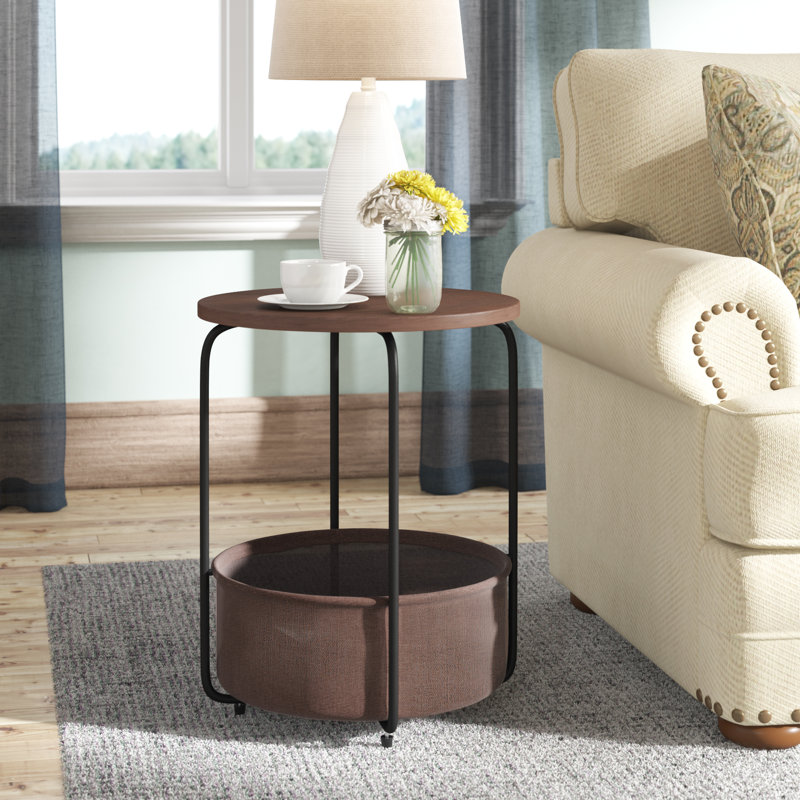 Gracie Oaks Alvin Modern Round End Table With Storage Reviews Alvin Modern Round End Table With Storage
