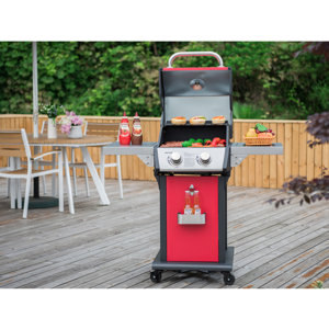 Patio 2-Burner Built-In Propane Gas Grill with Side Shelves