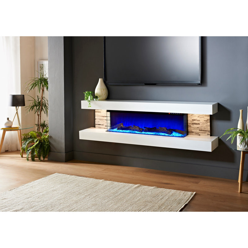 Orren Ellis Katlyn Wall Mounted Electric Fireplace Reviews Wayfair