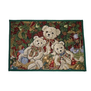 Seasonal Bear Design Novelty Rug