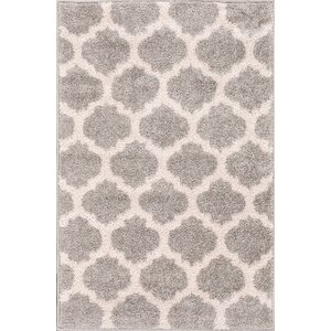 Broxton Modern Trellis Gray Area Rug