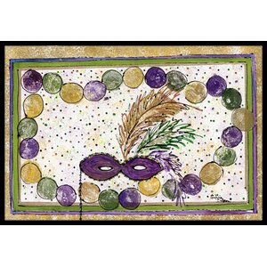 Mardi Gras Beads Doormat