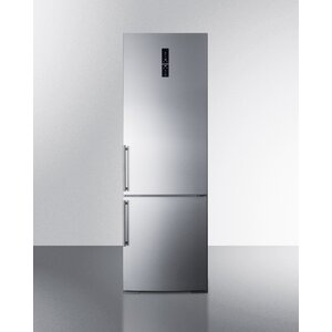 Summit Built-In 11.6 cu. ft. Counter Depth Bottom Freezer Refrigerator with Icemaker