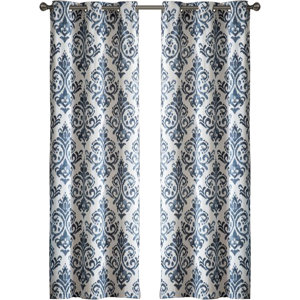 Blumenthal Geometric Semi-Sheer Grommet Curtain Panels (Set of 2)