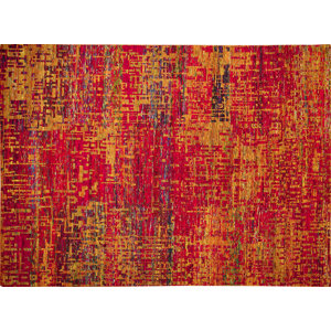 One-of-a-Kind Sari Silk Kamdyn Hand-Knotted Rust Area Rug