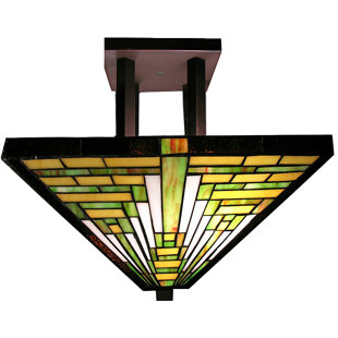 Frank Lloyd Wright Pendant Wayfair Frank Lloyd Wright 2 Light Semi Flush Mount