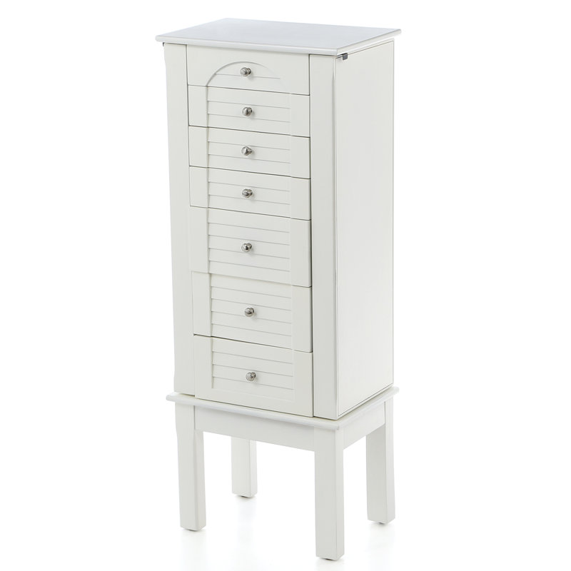 Wildon Home Wyn Jewelry Armoire With Mirror Reviews Wayfair