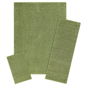 Claire 3 Piece Moss Green Area Rug Set