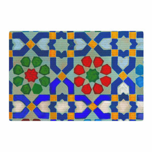 S Seema Z Moroccan Blues Pattern Blue Area Rug