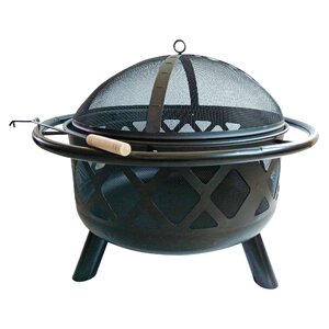 Outdoor Round Steel Wood Burning Fire Pit