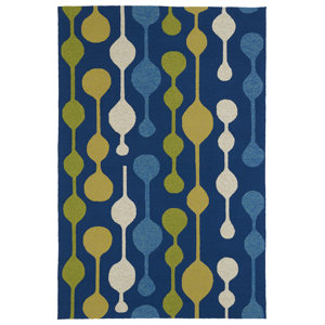 Home and Porch Blue Indoor/Outdoor Area Rug