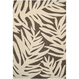 Wallingford Palms Hand-Woven Slate Indoor/Outdoor Area Rug