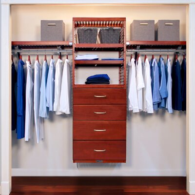 Solid Wood Closet Systems You'll Love | Wayfair