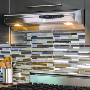 Stick On L Tiles Self Adhesive You Ll Love Milano 24 46cm X 29 34cm L Stick Mosaic Tile In Silver Brown Set Of 5