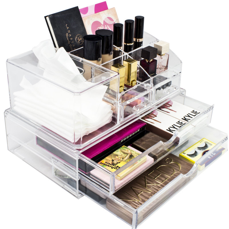 Amazon Com Sorbus Acrylic Cosmetics Makeup And Jewelry Storage Case