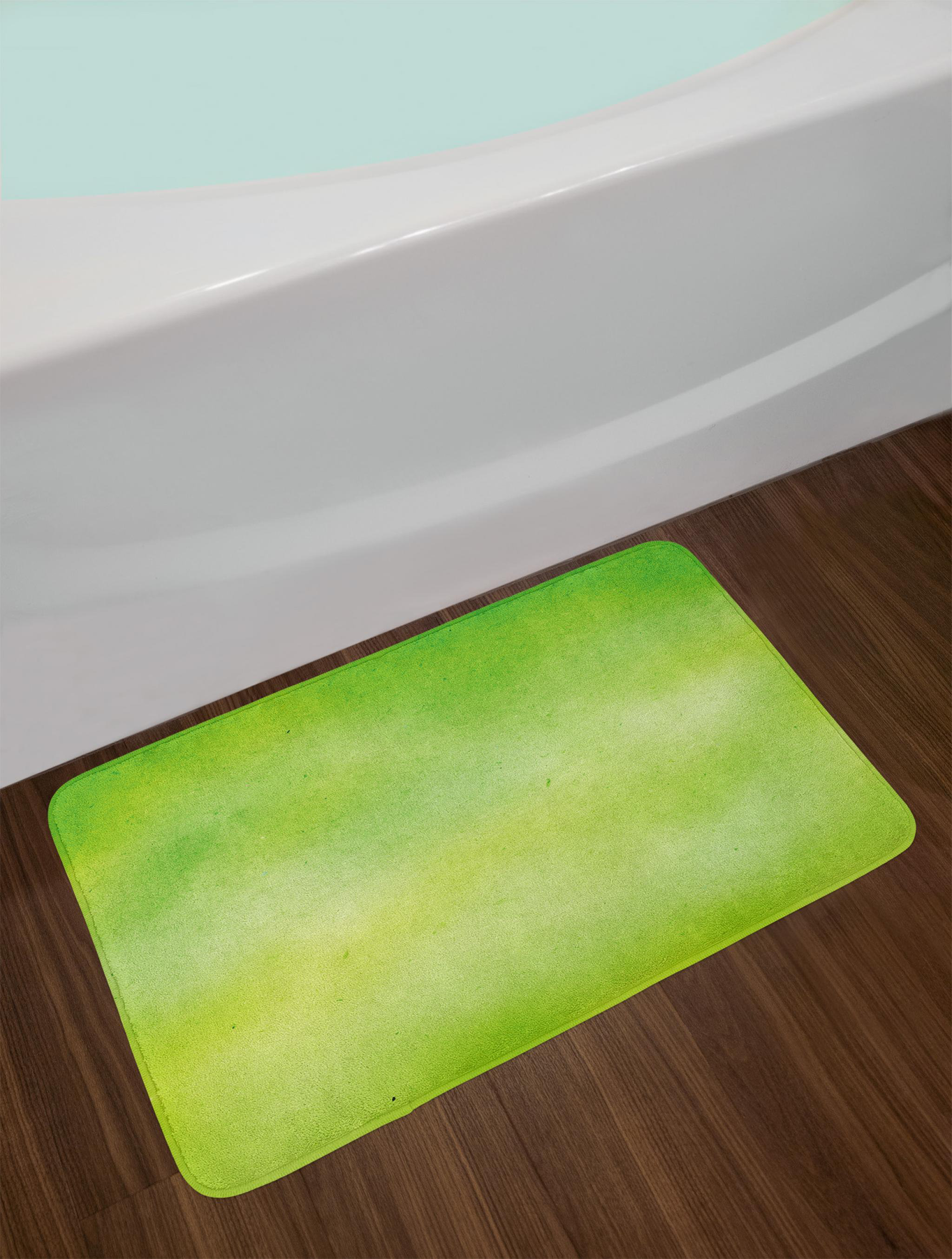 East Urban Home Blurry Lime Green Bath Rug Wayfair