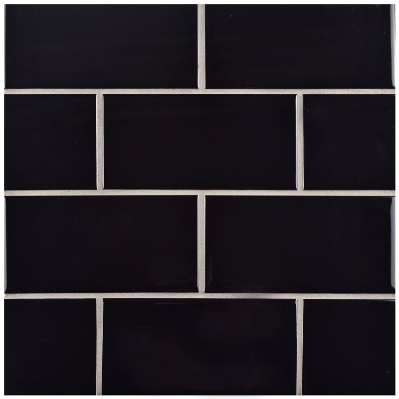 Elitetile Prospect 3 X 6 Ceramic Subway Tile In Black Reviews Prospect 3 X 6 Ceramic Subway Tile In Black