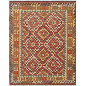One-of-a-Kind Vallejo Kilim Vida Hand-Woven Wool Brown Area Rug