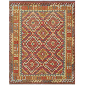 One-of-a-Kind Vallejo Kilim Vida Hand-Woven Wool Brown Area Rug