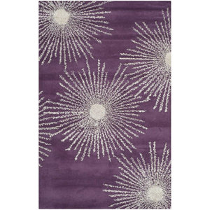 Dash Purple & Ivory Area Rug