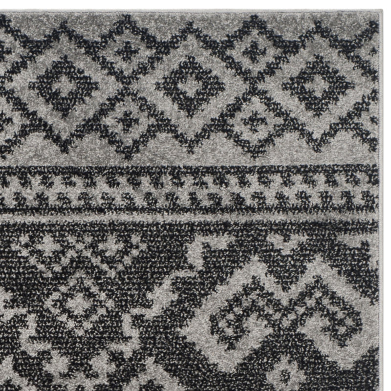 Loon Peak Gatineau Silver/Black Area Rug & Reviews Wayfair