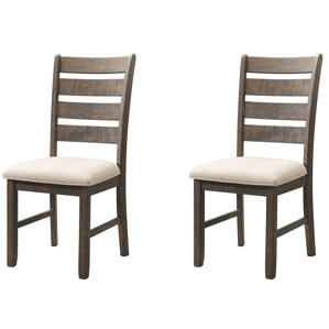 Dearing Ladder Back Side Upholstered Dining Chai..