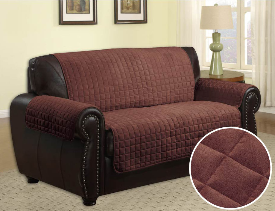 Quilted Box Cushion Sofa Slipcover