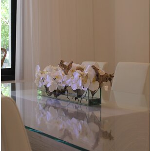 Flower Aquarium Decorate Dining Table phalaenopsis driftwood floral arrangements and centerpieces in glass planter