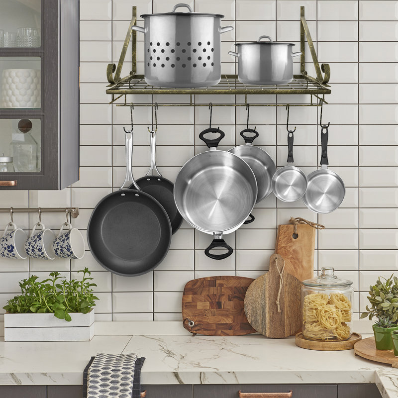 Rebrilliant Kitchen Wall Mounted Pot Rack & Reviews Wayfair